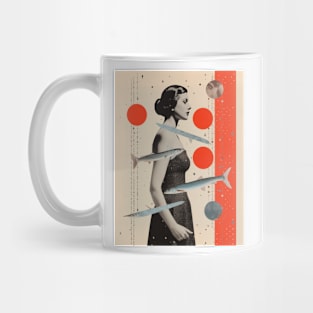 Pisces collage art astrology Mug